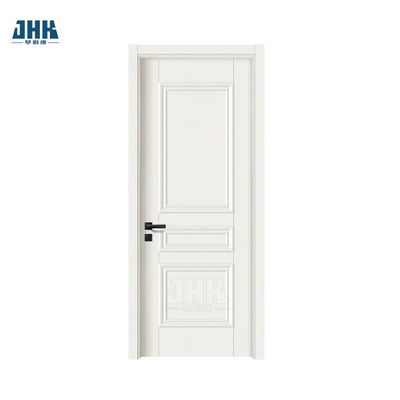 现代白色底漆模压 4 板内门 HDF 室内空心公寓门